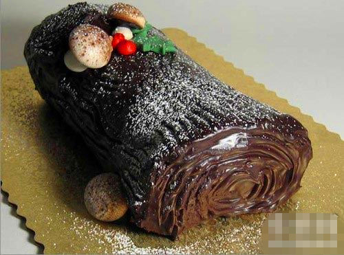 法國圣誕節美食，樹干蛋糕